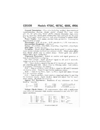 COSSOR 470AC  . Rare and Ancient Equipment COSSOR 470AC 470AC.pdf