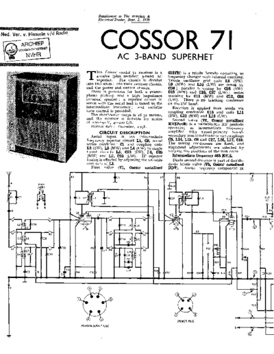 COSSOR 71  . Rare and Ancient Equipment COSSOR 71 Cossor_71.pdf