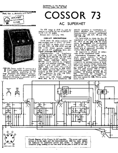 COSSOR 73  . Rare and Ancient Equipment COSSOR 73 Cossor_73.pdf