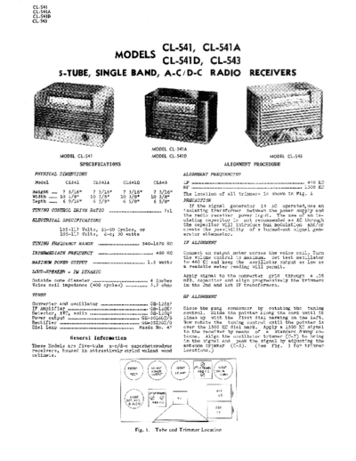 CANADIAN GENERAL ELECTRIC cgecl541adata  . Rare and Ancient Equipment CANADIAN GENERAL ELECTRIC CL541 cgecl541adata.pdf
