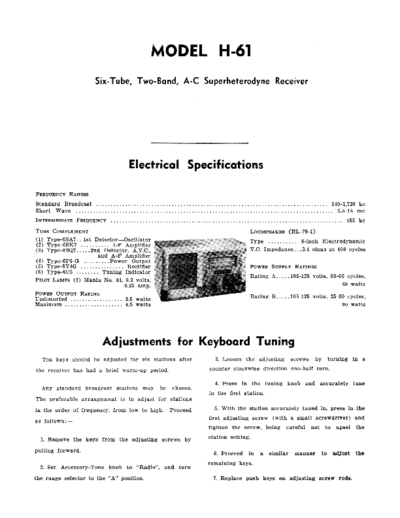 CANADIAN GENERAL ELECTRIC cgeh61data  . Rare and Ancient Equipment CANADIAN GENERAL ELECTRIC H-61 cgeh61data.pdf