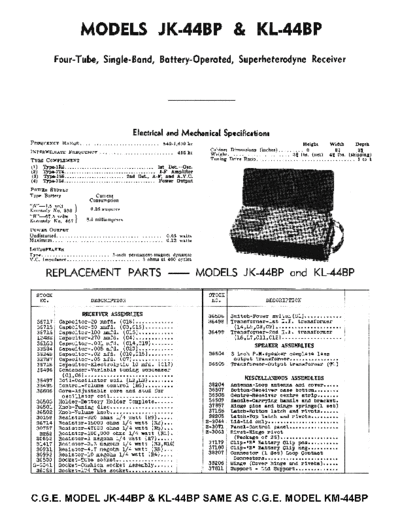 CANADIAN GENERAL ELECTRIC cgejk44bpdata  . Rare and Ancient Equipment CANADIAN GENERAL ELECTRIC JK-44BP cgejk44bpdata.pdf