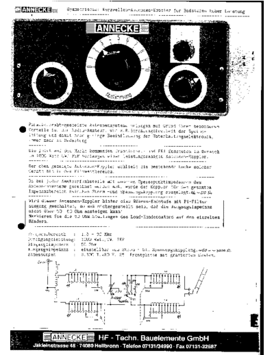 ANNECKE -symmetrisch v6  . Rare and Ancient Equipment ANNECKE V6 annecke-symmetrisch_v6.pdf