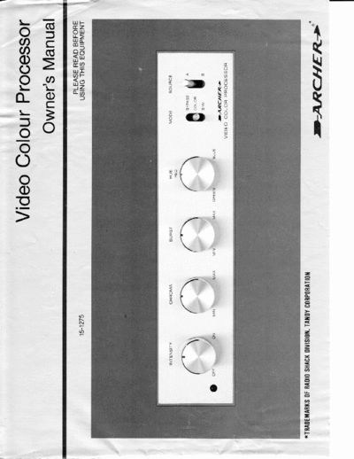 ARCHER Archer 15 1275  . Rare and Ancient Equipment ARCHER 15-1275 Archer_15_1275.pdf