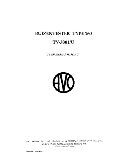 AVO TYPE160user dutch  . Rare and Ancient Equipment AVO CT160 TYPE160user_dutch.pdf