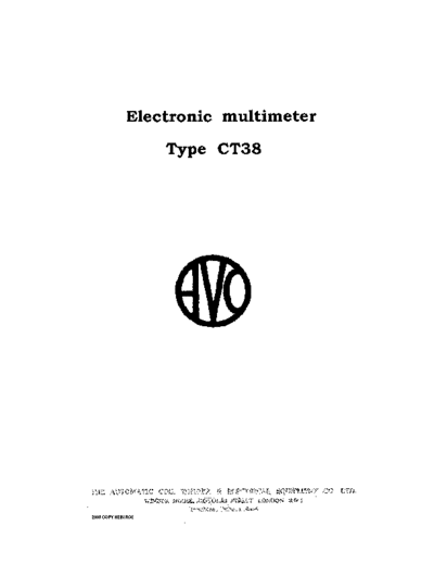 AVO CT38  . Rare and Ancient Equipment AVO CT38 AVO_CT38.pdf