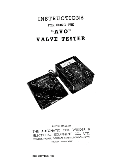 AVO ValveTester  . Rare and Ancient Equipment AVO TwoPanel ValveTester.pdf