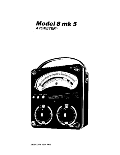 AVO Avometer8MkV  . Rare and Ancient Equipment AVO avo 8 mk5 Avometer8MkV.pdf