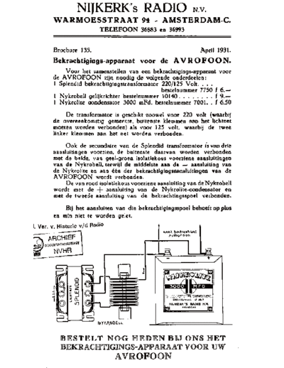 AVRO AVRO Avrofoon  . Rare and Ancient Equipment AVRO Avrofoon AVRO_Avrofoon.pdf