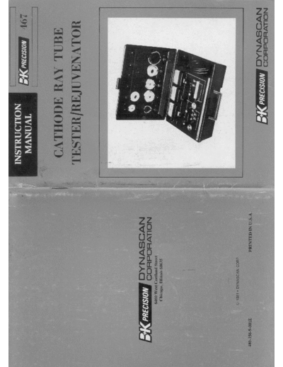 B&K BK467  . Rare and Ancient Equipment B&K 467 CRT Analyzer & Rejuvenator BK467.pdf