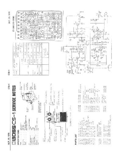 BOSS BOSS CS-1 SERVICE NOTES  . Rare and Ancient Equipment BOSS CS-1 BOSS_CS-1_SERVICE_NOTES.pdf