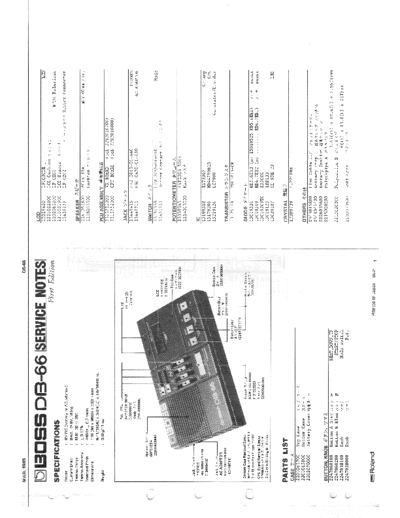 BOSS DB-66 SERVICE NOTES  . Rare and Ancient Equipment BOSS DB-66 DB-66_SERVICE_NOTES.pdf