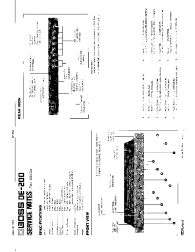 BOSS DE-200 SERVICE NOTES  . Rare and Ancient Equipment BOSS DE-200 DE-200_SERVICE_NOTES.pdf