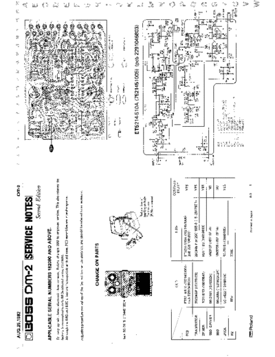 BOSS DM-2 SERVICE NOTES  . Rare and Ancient Equipment BOSS DM-2 BOSS_DM-2_SERVICE_NOTES.pdf
