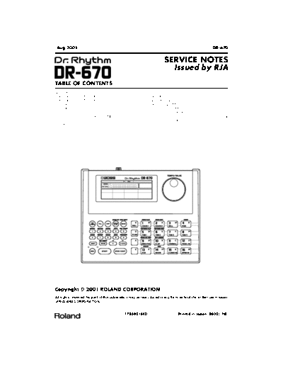 BOSS DR-670 SERVICE NOTES  . Rare and Ancient Equipment BOSS DR-670 DR-670_SERVICE_NOTES.pdf