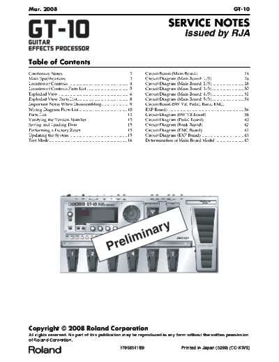 BOSS boss gt-10 sm  . Rare and Ancient Equipment BOSS GT-10 boss_gt-10_sm.pdf