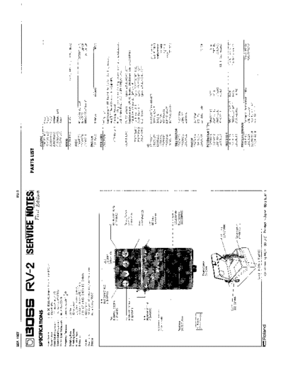 BOSS RV-2 SERVICE NOTES  . Rare and Ancient Equipment BOSS RV-2 RV-2_SERVICE_NOTES.pdf