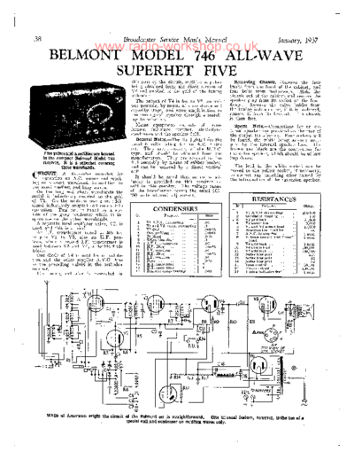 BELMONT Belmont 746  . Rare and Ancient Equipment BELMONT 746 Belmont 746.pdf