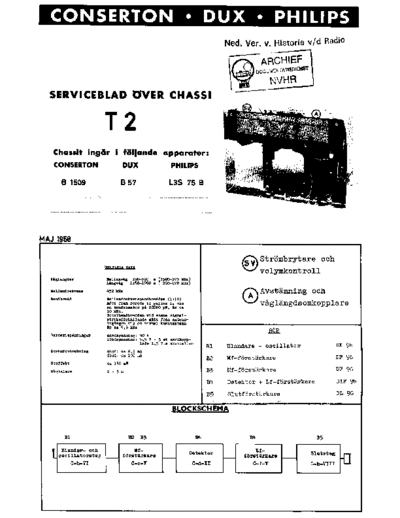 DUX (PHILIPS) Philips L3S75B  . Rare and Ancient Equipment DUX (PHILIPS) B57 Philips_L3S75B.pdf