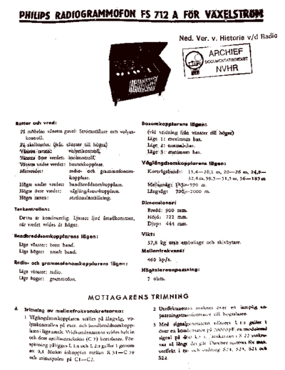 DUX (PHILIPS) Philips FS712A  . Rare and Ancient Equipment DUX (PHILIPS) V328 Philips_FS712A.pdf