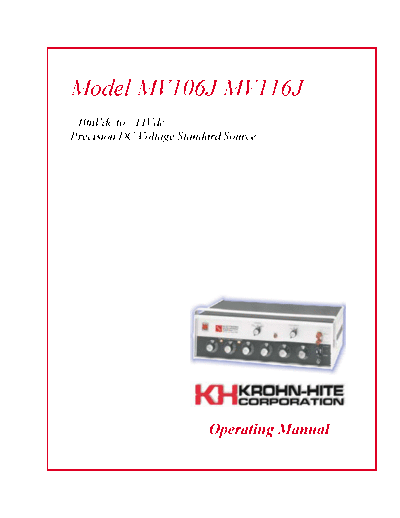 EDC MV106J-116J Manual  . Rare and Ancient Equipment EDC MV106 MV106J-116J Manual.pdf