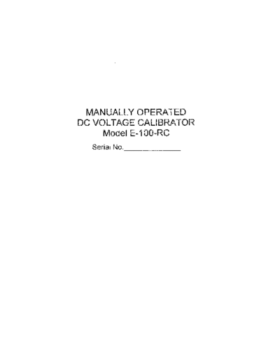 EDC Krohn-Hite E-100-RC DC Millivolt Reference Source wschematic Operator Manual-K-H E100 Manual  . Rare and Ancient Equipment EDC E100 Krohn-Hite_E-100-RC_DC_Millivolt_Reference_Source_wschematic_Operator_Manual-K-H_E100_Manual.pdf