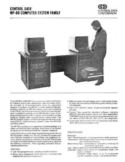 cdc MP-60 Brochure Mar77  . Rare and Ancient Equipment cdc mp-32 MP-60_Brochure_Mar77.pdf