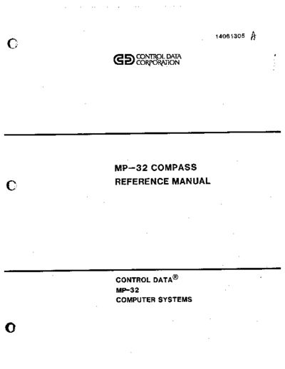 cdc 14061305A MP-32 Compass Jan83  . Rare and Ancient Equipment cdc mp-32 14061305A_MP-32_Compass_Jan83.pdf