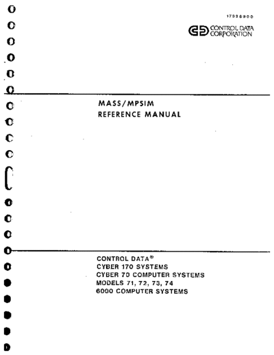 cdc 17328900-02 MASS MPSIM Ref Aug77  . Rare and Ancient Equipment cdc mp-32 17328900-02_MASS_MPSIM_Ref_Aug77.pdf