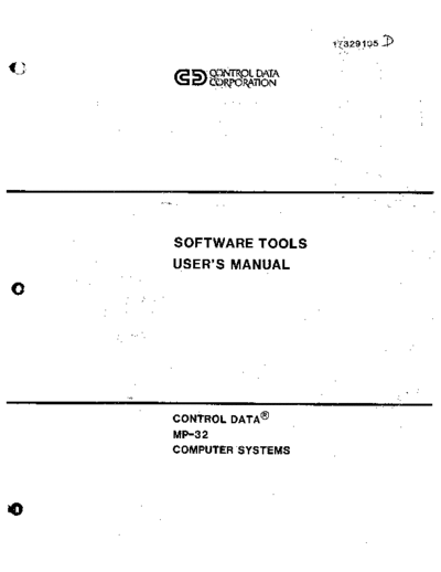 cdc 17329105D MP-60 Sofware Tools Dec82  . Rare and Ancient Equipment cdc mp-32 17329105D_MP-60_Sofware_Tools_Dec82.pdf