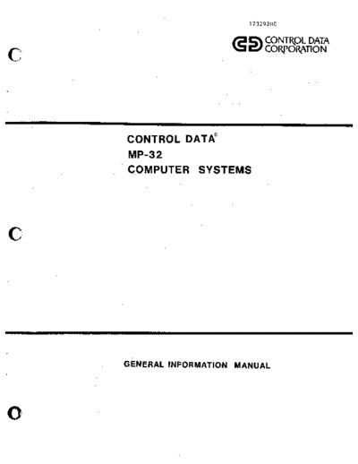 cdc 17329200A MP-32 General Information Manual Mar77  . Rare and Ancient Equipment cdc mp-32 17329200A_MP-32_General_Information_Manual_Mar77.pdf