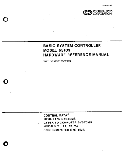 cdc 41618400-2 Basic System Controller Model 65109 Hw Ref Nov77  . Rare and Ancient Equipment cdc mp-32 41618400-2_Basic_System_Controller_Model_65109_Hw_Ref_Nov77.pdf