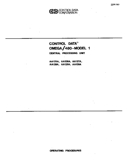 cdc 22291360A OMEGA 480 Operating Procedure Jun77  . Rare and Ancient Equipment cdc omega480 22291360A_OMEGA_480_Operating_Procedure_Jun77.pdf