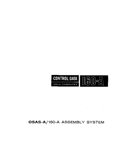 cdc 60050700C OSAS-A 160A Assember Apr64  . Rare and Ancient Equipment cdc 160 60050700C_OSAS-A_160A_Assember_Apr64.pdf
