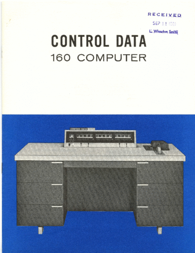 cdc 160 Brochure Aug61  . Rare and Ancient Equipment cdc 160 CDC_160_Brochure_Aug61.pdf