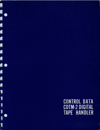 cdc 175a CDTM-2 Digtital Tape Handler Chapter 9  . Rare and Ancient Equipment cdc 1604 175a_CDTM-2_Digtital_Tape_Handler_Chapter_9.pdf