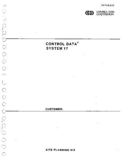 cdc 96768500A System 17 Site Planning Kit Dec75  . Rare and Ancient Equipment cdc 1700 96768500A_System_17_Site_Planning_Kit_Dec75.pdf