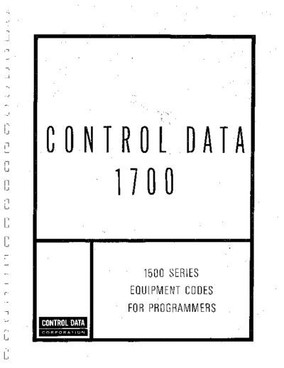 cdc X0010418 1500 Series Equipment Codes May69  . Rare and Ancient Equipment cdc 1700 X0010418_1500_Series_Equipment_Codes_May69.pdf