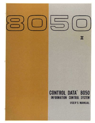 cdc 36822200 8050 II Users Man Feb65  . Rare and Ancient Equipment cdc 8050 36822200_8050_II_Users_Man_Feb65.pdf