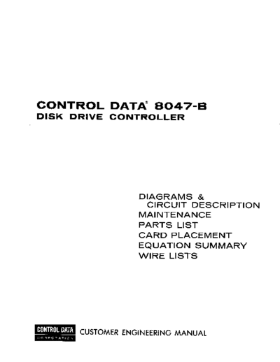 cdc 60159400A 8047-B Service Oct67  . Rare and Ancient Equipment cdc 809x 60159400A_8047-B_Service_Oct67.pdf