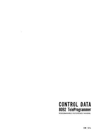 cdc IDP107a 8092pgmRef 1964  . Rare and Ancient Equipment cdc 809x IDP107a_8092pgmRef_1964.pdf
