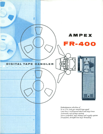 ampex FR400 Brochure Jul59  . Rare and Ancient Equipment ampex brochures FR400_Brochure_Jul59.pdf
