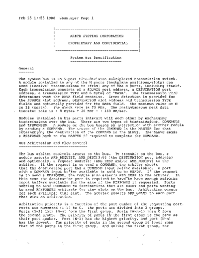 arete_arix System Bus Specification Feb88  . Rare and Ancient Equipment arete_arix a3000 System_Bus_Specification_Feb88.pdf