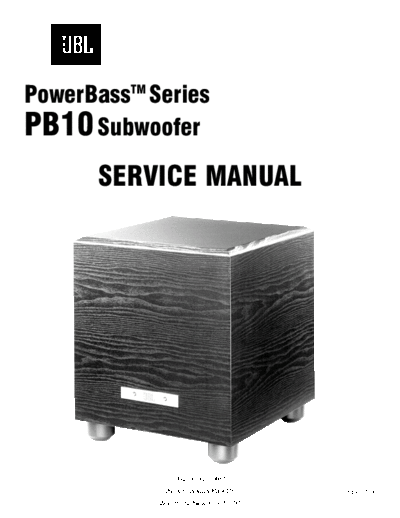JBL JBL-PB-10-Service-Manual  JBL Audio JBL-PB-10-Service-Manual.pdf