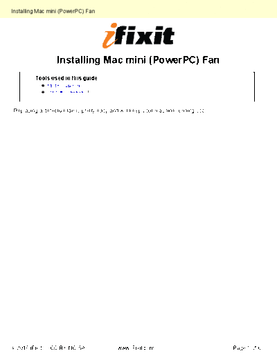 apple Installing-Fan-267  apple Mac Desktops Mac Mini Mac Mini (PowerPC) Installing-Fan-267.pdf