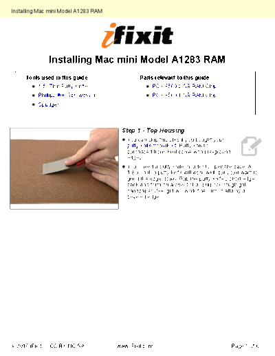apple Installing-RAM-1058  apple Mac Desktops Mac Mini Mac mini Model A1283 Installing-RAM-1058.pdf