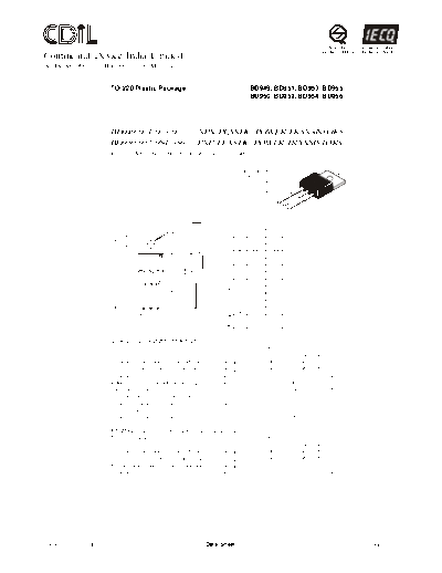 CDIL bd949 bd950 bd951 bd952 bd953 bd954 bd955 bd956  . Electronic Components Datasheets Active components Transistors CDIL bd949_bd950_bd951_bd952_bd953_bd954_bd955_bd956.pdf