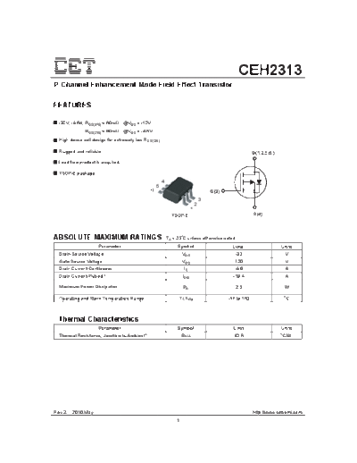 . Electronic Components Datasheets ceh2313  . Electronic Components Datasheets Active components Transistors CET ceh2313.pdf