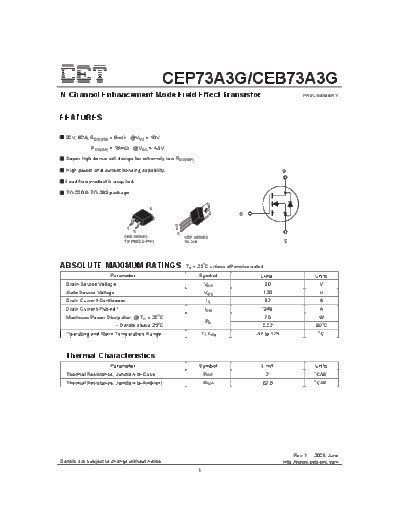 CET cep73a3g ceb73a3g  . Electronic Components Datasheets Active components Transistors CET cep73a3g_ceb73a3g.pdf