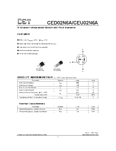 CET ceu02n6a ced02n6a  . Electronic Components Datasheets Active components Transistors CET ceu02n6a_ced02n6a.pdf